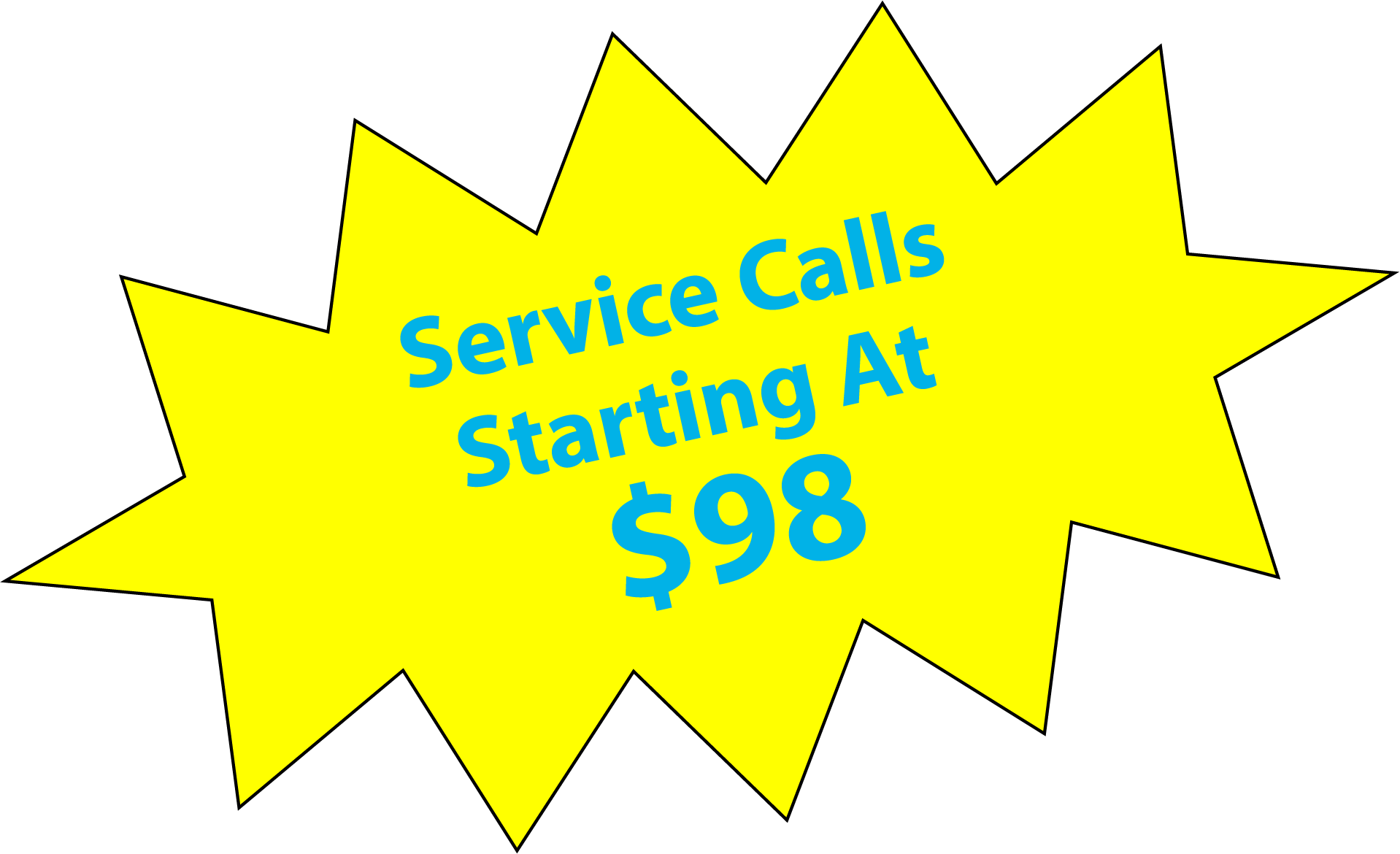 service calls starting at $98